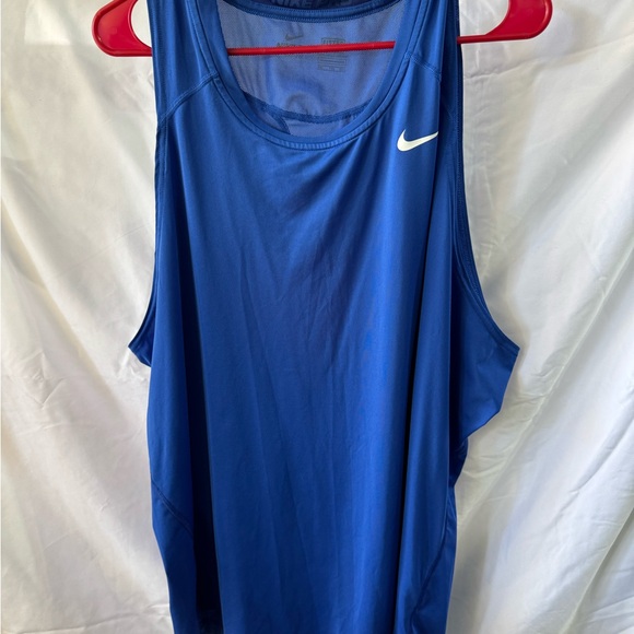 Nike Pro Fitted Blue Tank Top - Picture 1 of 3